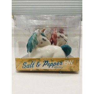 BW Unicorn Salt and Pepper Shaker Set